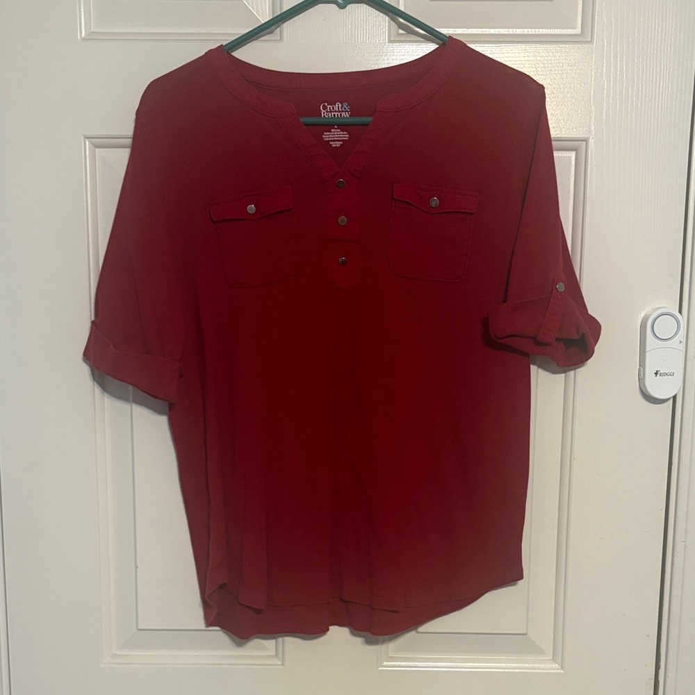 Croft & Barrow Rich Red Cotton Shirt